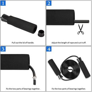 AB Wheel Roller Set with <strong>Push</strong> <strong>up</strong> <strong>Bar</strong>, Hand Griper, Jump Rope and Knee Pad Portable Equipment for Home Exercise Gym Tool Plastic - Product Image 3