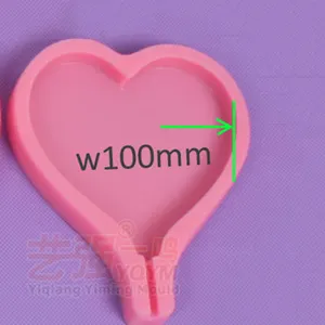 Largeur 100mm forme de coeur silicone isomalt moule à sucette