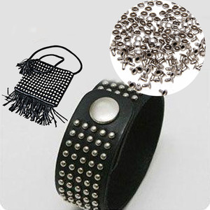 Punk Spikes Goujons Rond Plat Champignon Rivets Décoratifs DIY Set pour Vêtements Vêtements Sac Chaussures <span class=keywords><strong>Rivet</strong></span> En Cuir - Product Image 2