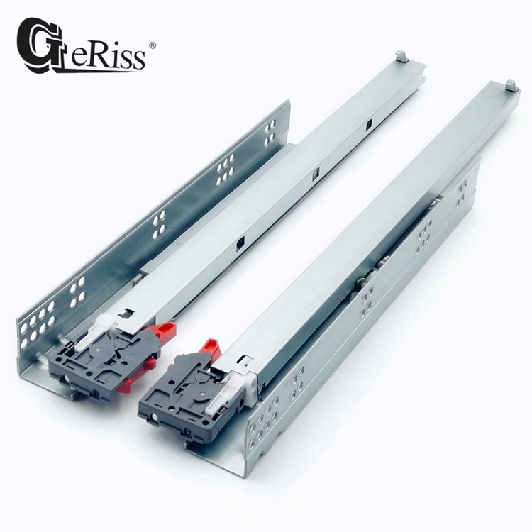 500mm Full Extension Telescopic Channel, Undermount Soft Close Drawer Slide, Concealed Drawer Slide