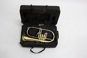 <span class=keywords><strong>Trombone</strong></span> de marche en Si bémol Focus FFG-200 Weifang, laqué or, en laiton léger avec pistons en acier inoxydable - Product Image 6