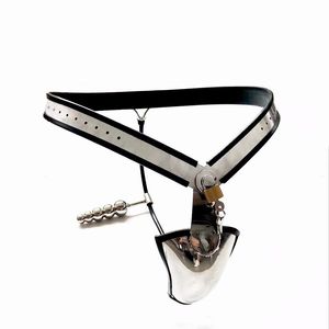 黒皇帝ブランドの新しい男性ステンレス鋼純血ベルト肛門プラグペニスロック - Product Image 1