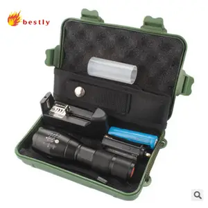 Factory price Super Bright Aluminum High Power XML T6 Rechargeable Torches Adjustable Focus Zoomable LED Flashlight