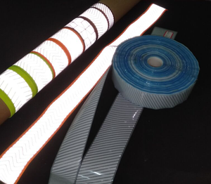 Bạc Ánh Sáng Phản Quang Đan Dải Dải Màu Vàng Đen May Trên Băng Phản Xạ Chất Liệu Cho May An Toàn Làm Việc Quần Áo - Product Image 5