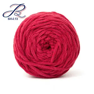 0.7 Cm Chenille Chunky Knit Garen 100% Polyester Super Zacht Garen Fluwelen 100% Chenille Garen Voor Hand Breien