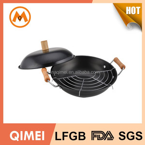 Gros noir chinois wok ustensiles de <span class=keywords><strong>cuisine</strong></span> en acier au carbone - Product Image 1