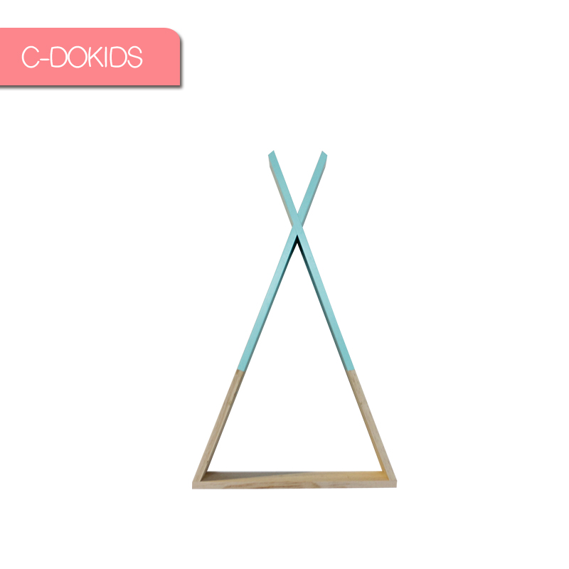 Декоративная деревянная треугольная настенная полка для домашнего хранения