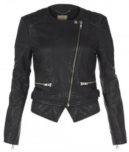Veste en cuir véritable pour femmes de qualité supérieure Style froissé lavé Slim Fit vêtements d'extérieur à la mode pour le printemps tenue décontracté - Product Image 1