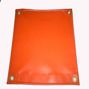 Bâche en PVC ignifuge de qualité supérieure, <span class=keywords><strong>sur</strong></span> <span class=keywords><strong>mesure</strong></span>, 20 pieds x 20 pieds, orange, 300 GSM, ignifuge - Product Image 4