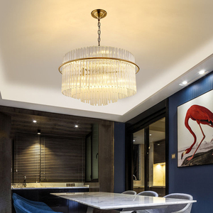 Lustre Led suspendu en cristal au design moderne, produit de luxe, luminaire décoratif d'intérieur, idéal pour un salon - Product Image 2