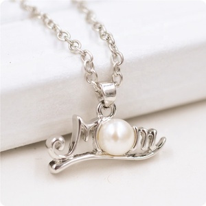 Caoshi New Fashion Geschenke für Mama künstliche Perlenkette Silber Perlenkette