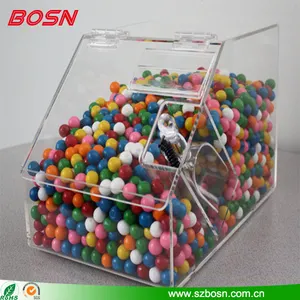 Caja de acrílico de alta calidad para dulces, contenedor de plexiglás con cuchara para chocolate