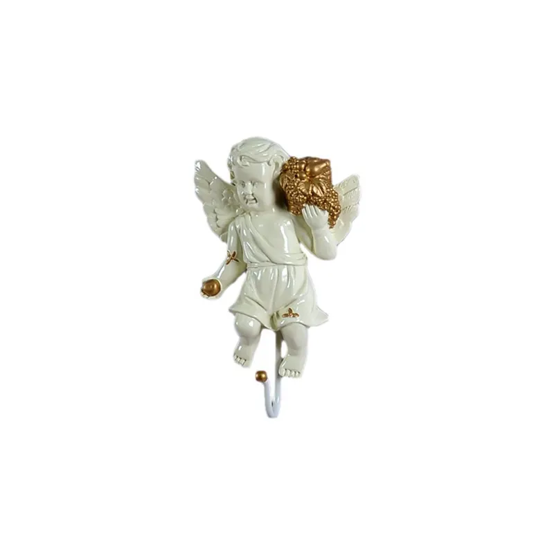 Wit Goud Angel Wall Mounted Hanger Kleding Hars Hangen Haak