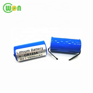CR17335 cr123a аккумулятор с вкладками cr123a 3,0 в 1300 мАч, литиевая батарея 1300 мАч 1500 мАч с вкладками для пайки - Product Image 3