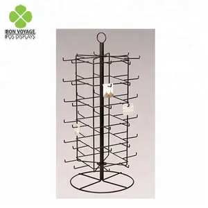 Small metal countertop rotating jewelry display stand