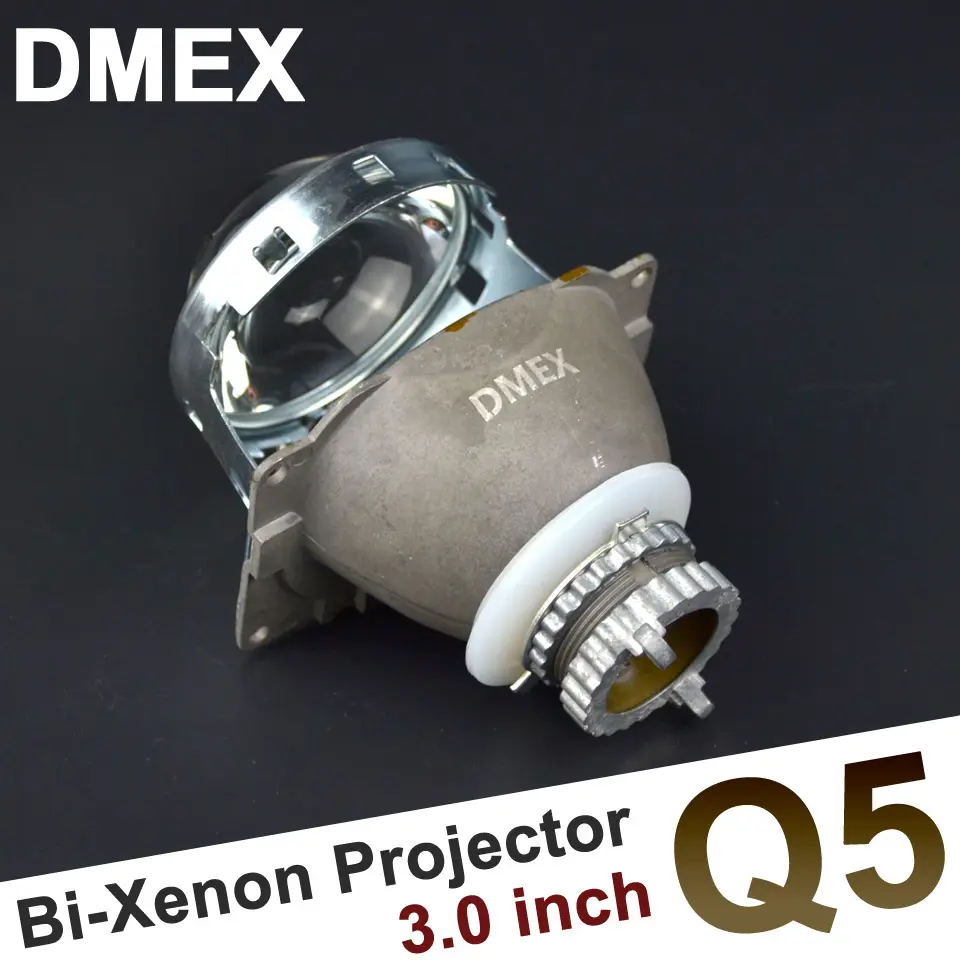 Dmex 3 Inch Bi-Xenon Hid Projector Lens Licht Angel Eyes Q5 H4 Bi Xenon Hid Lens Voor Auto en Motor