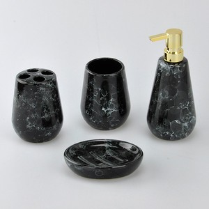 Bouteille de lotion de savon en céramique en forme de cône avec pompe chromée - Product Image 5