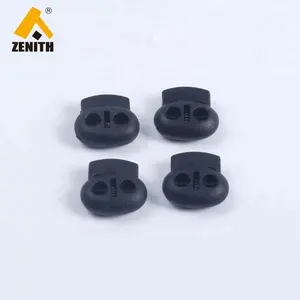 Đen mùa xuân dây Stopper, dây rút nhựa Stopper Nhựa Dây khóa kết thúc Toggles mùa xuân Clip stoppers ks30021