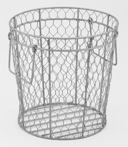 Bán Buôn Gà Kim Loại Sắt Lưu Trữ Dây Lưới Giỏ Với Đay Bọc Hàng Đầu - Product Image 2