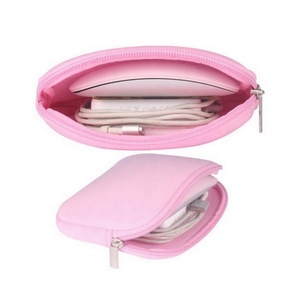 Sac en néoprène Portable de 20 pièces, petit accessoire carré, pochette pour câble de souris de maquillage, Kits