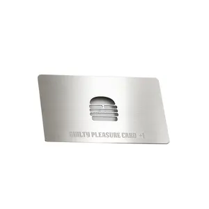 die cut metal business card with brush