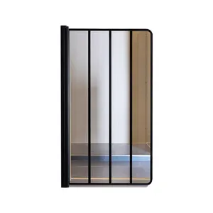 Avrupa Banyo Pivot 8 MM Temperli Cam Ekran Siyah Tasarım açık girişli küvet Kapı Küvet Duş Ekranı