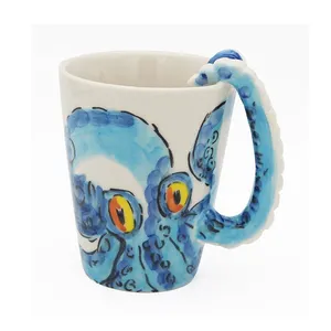 Animal tasse en céramique café tasse en céramique poulpe tasse avec tentacule poignée