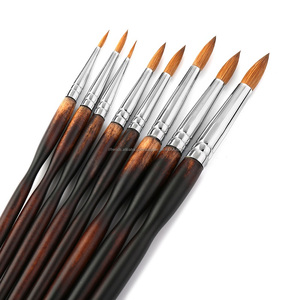 8 Pcs/ensemble <span class=keywords><strong>Sable</strong></span> Cheveux Courts Bouleau Poignée Aquarelle Et Acrylique Et Peinture À L'huile Brosses Ensemble - Product Image 3