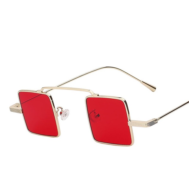 Unique Vintage Sunglasses Men Square Shades Classic Steampunk Sunglasses Women Brand Designer Fashion Sea Color Lens UV400