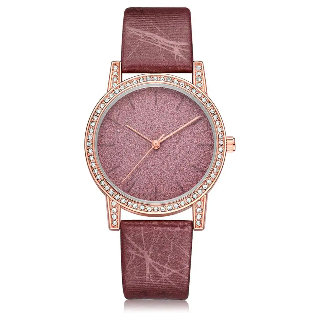 Leather Watches reloj mujer Women ladies casual dress quartz wristwatch