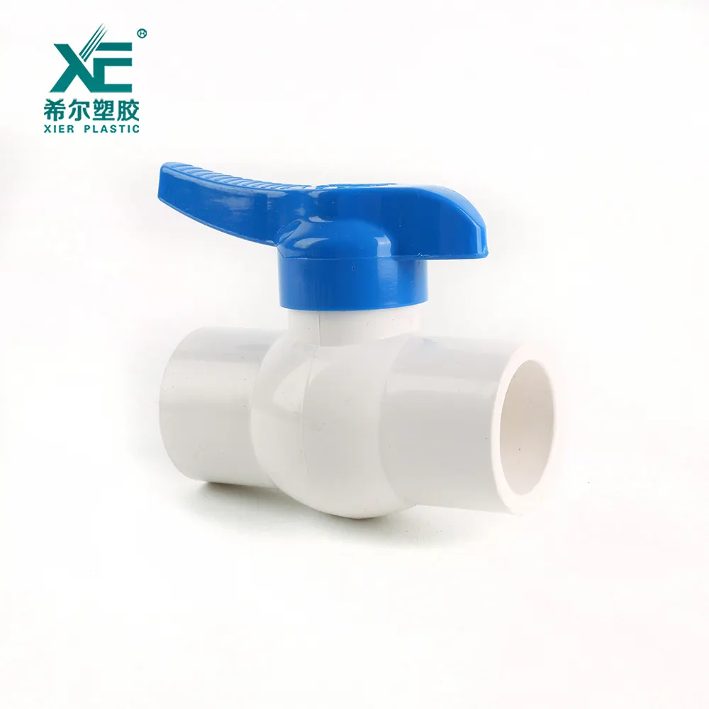 Different types of pvc compact ball valve for water stop industry