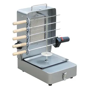 Rotierenden Edelstahl Kebab Maschine Portable Kebab Gas Sharwama Maker Grill