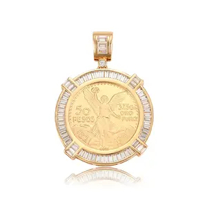 33066-Xuping ready to ship product 18K gold color charms coin pendants for necklace