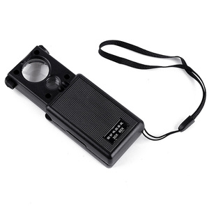 Mini Xách Tay 30x 60x LED <span class=keywords><strong>Magnifier</strong></span> Bỏ Túi Có Kích Thước Vuông Được Chiếu Sáng Acrylic Magnifying Glass Cho Sửa Chữa OEM Tùy Chỉnh - Product Image 1