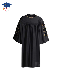 Yeni stil abd siyah doktora mezuniyet elbisesi ve kap - Product Image 2