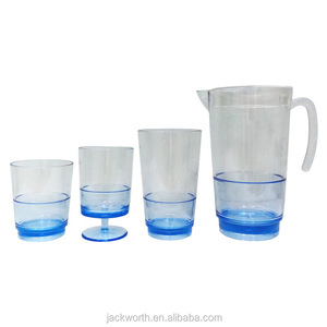 Colored Base Acrylic Two Color Design BPA Free Modern Drinking <b>Glass</b> <b>Tumbler</b> - Product Image 3