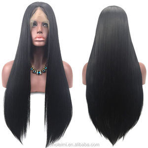 100% Brésilienne cheveux Raides Cheveux Longs Full Lace Wigs avec le moyen-partie la meilleure qualité <span class=keywords><strong>Suisse</strong></span> dentelle - Product Image 1