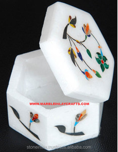 <b>Marble</b> White Natural Stone Box - Product Image 1