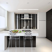 Armoire de cuisine en laque, meubles de cuisine, fournitures d'usine en chine