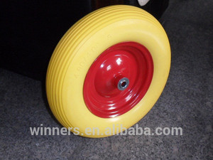 4.00-8 rempli de mousse pu <span class=keywords><strong>pneu</strong></span> de <span class=keywords><strong>brouette</strong></span> de roue 16'' - Product Image 1