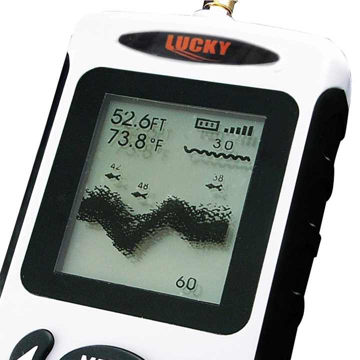 LUCKY FFW-718 Digital Wireless Sonar Fish Finder New Contour 45M(135ft) Fishfinder 120m(400ft) Wireless Range