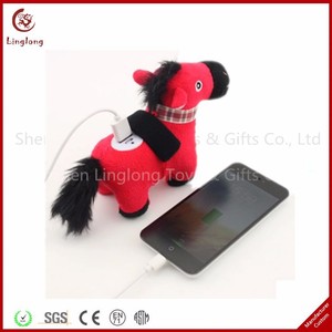 Pratico rinoceronte di peluche Power Bank morbido farcito USB Charge bambola giocattolo animale dei cartoni animati - Product Image 5