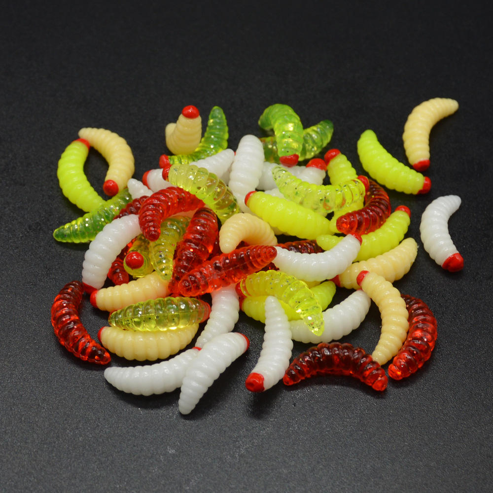 1000 Live Maggots Ice Fishing Bait - White Spikes For Pan Fish & Trout