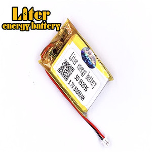 Plug 1.25-2 P 3.7 V 652535 800 mah rechargeable Lithium ion polymer battery - Product Image 1