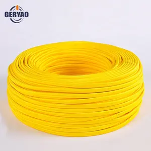 Hot sale yellow fabric cable USA, braided copper wire, textile cable spool