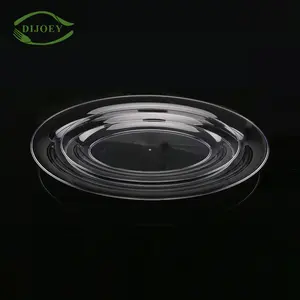 Professional factory wholesale clear transparent round ps plastic food disposable serving tray