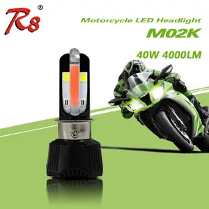 最新 M02K 摩托车子弹 LED 大灯 H6 白色冰蓝色 Rtd LED 摩托车大灯