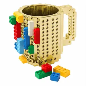 A cuisine UCHOME — tasse en brique à construire, blocs de construction créatifs, style Lego, tasse à café, bouteille d'eau, Puzzle, jouet