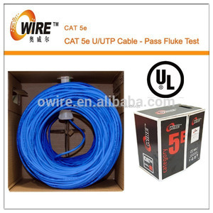 <span class=keywords><strong>Ethernet</strong></span> CAT <span class=keywords><strong>5E</strong></span> cuivre massif vrac <span class=keywords><strong>câble</strong></span> , bleu - 1000ft 350 Mhz - Product Image 1
