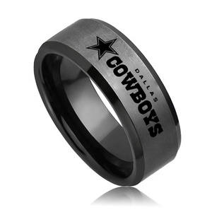 Anel esportivo <span class=keywords><strong>dallas</strong></span>, <span class=keywords><strong>cowboys</strong></span> campeonato preto de tungstênio - Product Image 3